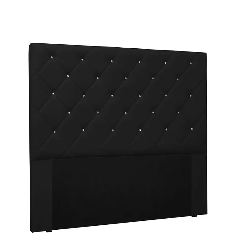 Cabeceira Tania Para Cama Box King 195 cm Corino Preto - D'Rossi