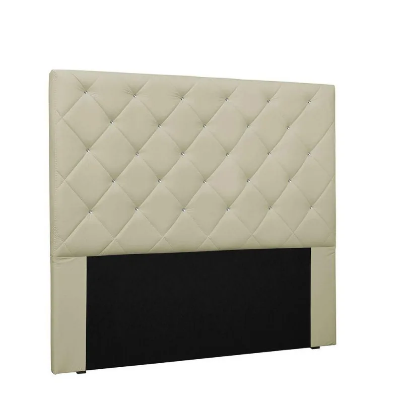 Cabeceira Tania Cama Box King 195 Cm Corino Bege
