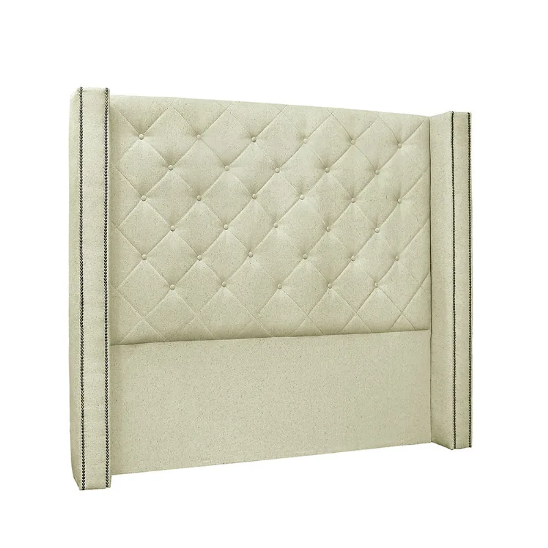 Cabeceira Cama Box Queen 160 cm Vicenza Linho Natural S04 - D'Rossi