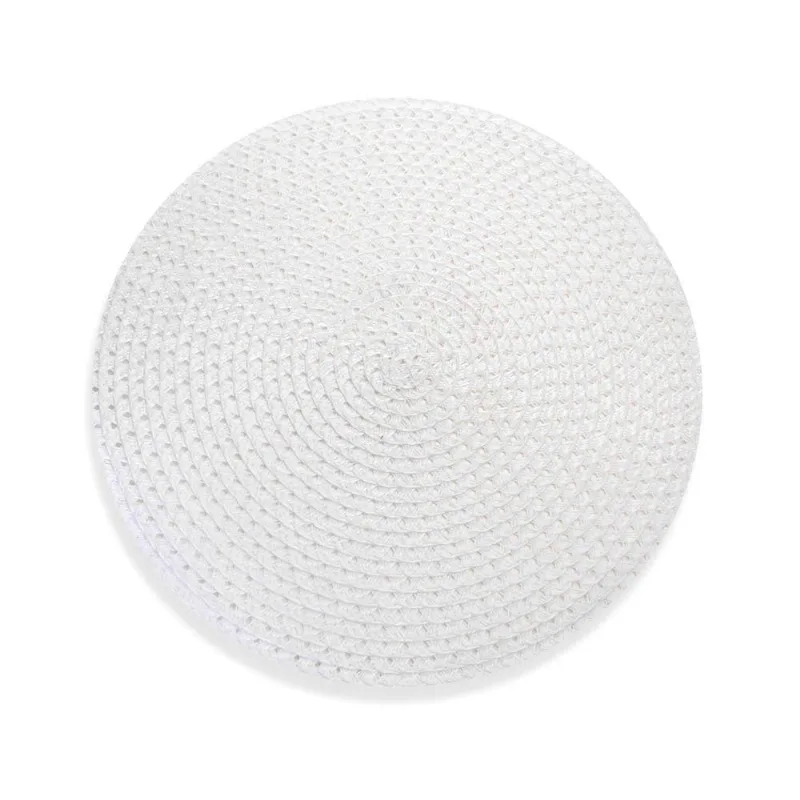 Jogo Americano Redondo de Plástico Branco 38cm