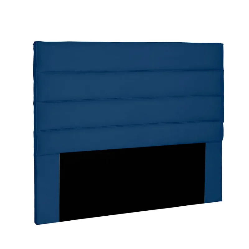 Cabeceira La Italiana Para Cama Box Solteiro 90 cm Suede Azul Marinho - D'Rossi - DRossi