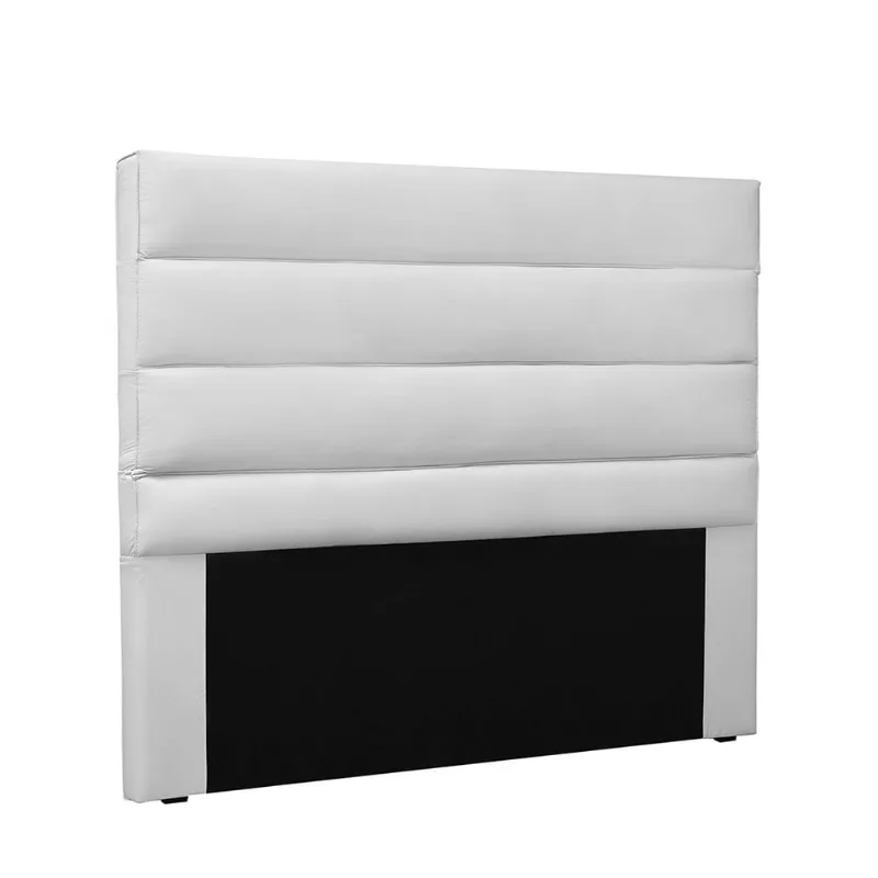 Cabeceira La Italiana Para Cama Box Solteiro 90 cm Corino Branco - D'Rossi - DRossi