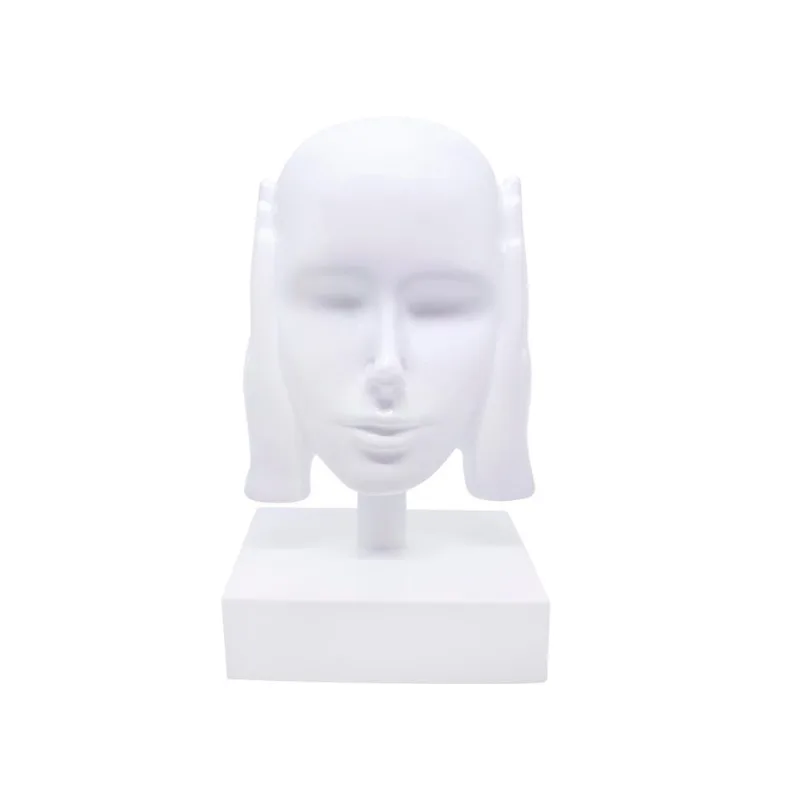 Escultura Máscara Rosto Surdo Branco Em Cerâmica 25x15x14 Cm - D'Rossi