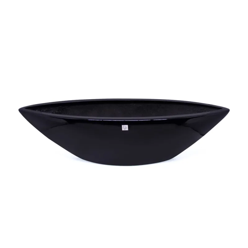Vaso Decorativo Barca Preto 17x63x17 Cm - D'Rossi - DRossi - Casa E Construção