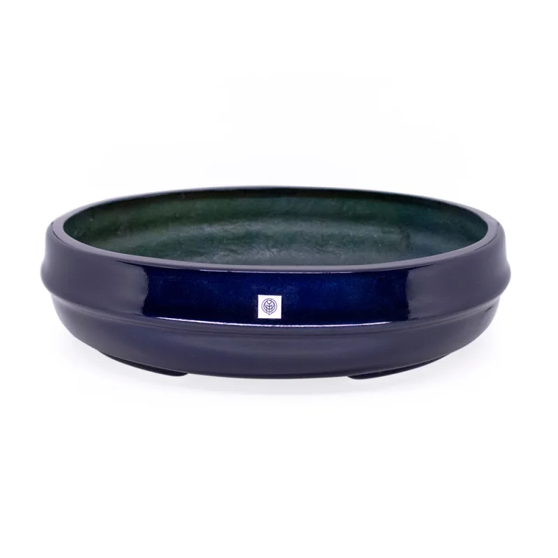 Vaso Bacia Decorativo Osaka Azul Perolizado 16x65x52 Cm - D'Rossi - DRossi