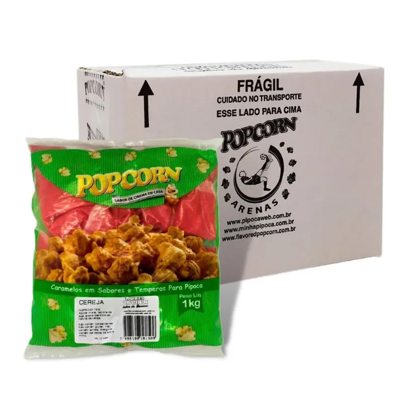 Caramelo Para Pipoca Doce - Sabor Cereja 5Kg