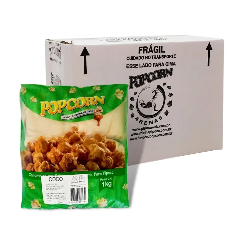 Caramelo Para Pipoca Doce - Sabor Coco 5kg - Não Informado - Mercearia