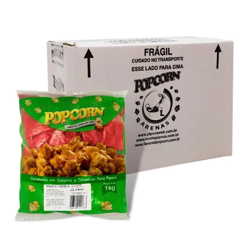 Caramelo Para Pipoca Doce - Sabor Maça Com Canela 5Kg