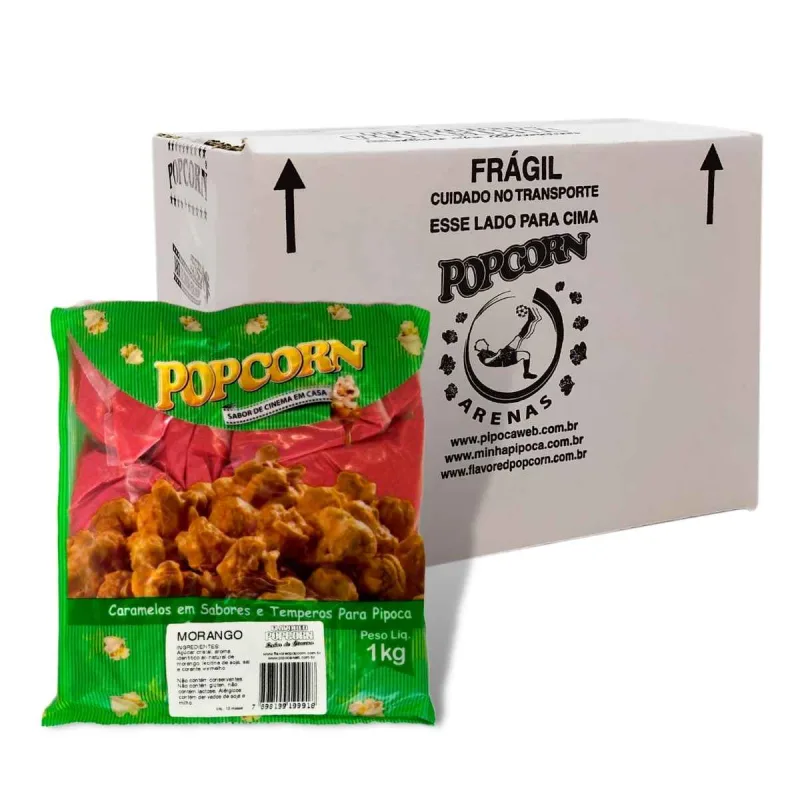 Caramelos Para Pipoca Doce - Morango 5kg - Não Informado - Mercearia