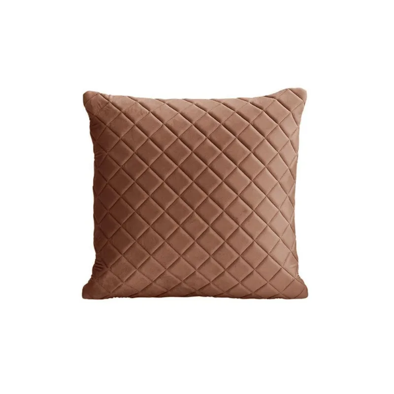Almofadas Tressê Decorativas 40x40cm Veludo - Nexta Casa Cor Marrom - Nexta Casa