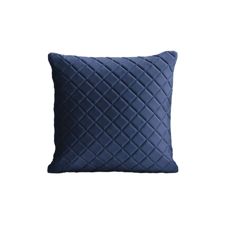 Almofada Tressê 50x50cm Veludo Azul - Nexta Casa - Nexta Casa