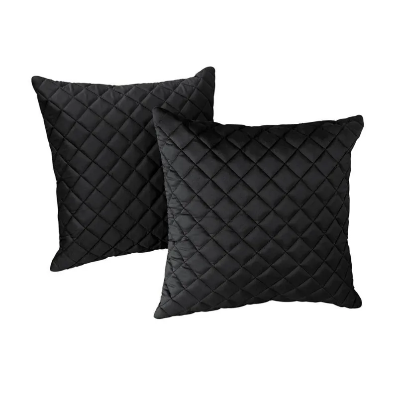 Kit 2 Almofadas Tressê 50x50cm Veludo Preto - Nexta Casa - Nexta Casa