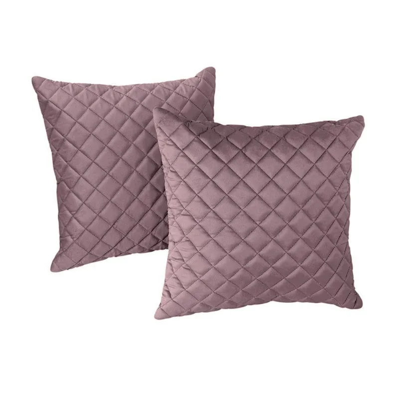 Kit 2 Almofadas Tressê 50x50cm Veludo Rosê - Nexta Casa - Nexta Casa