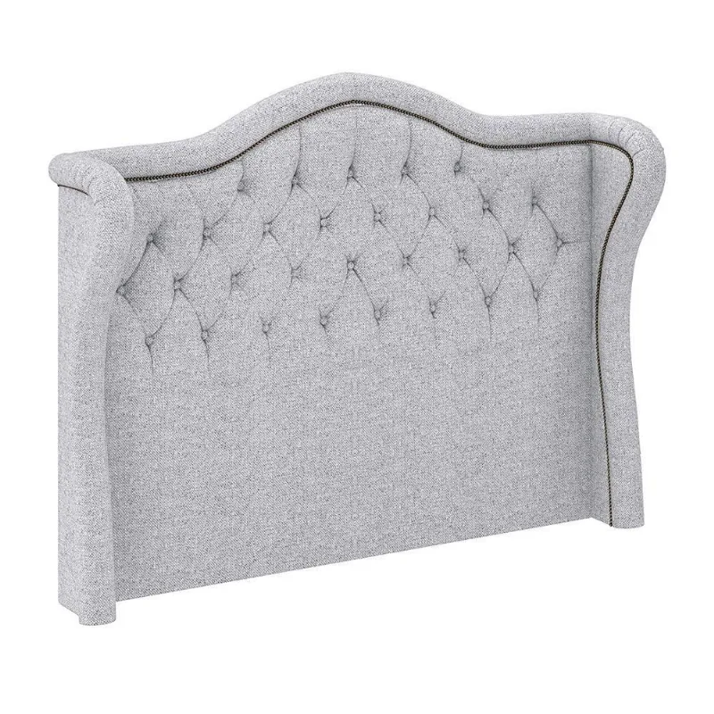 Cabeceira Casal 140 Cm Orgânica Milão Linho Cinza Claro - Nexta Casa - Nexta Casa