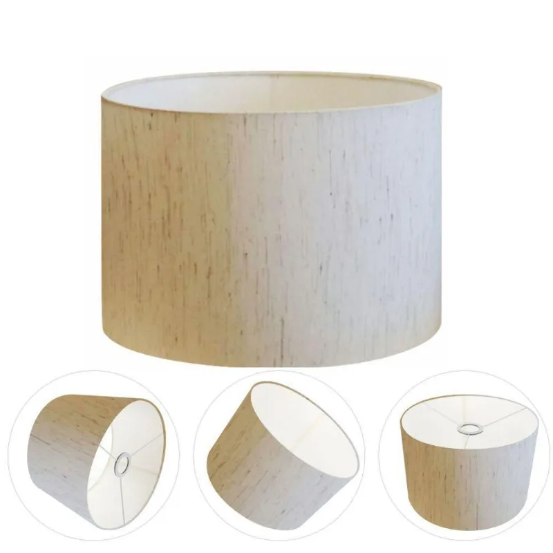 Cúpula Abajur Cilíndrica Cp-7019 ø40x30cm Linho Bege - Vivare Brasil Iluminação