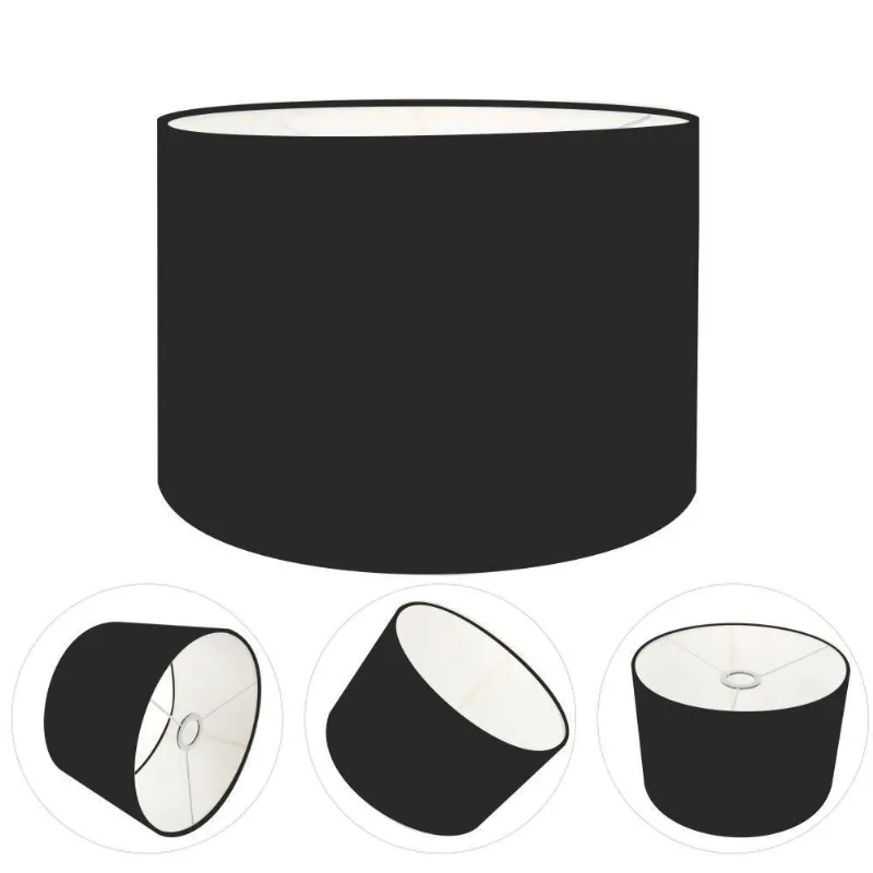 Cúpula Abajur Cilíndrica Cp-7019 ø40x30cm Preto - Vivare Brasil Iluminação