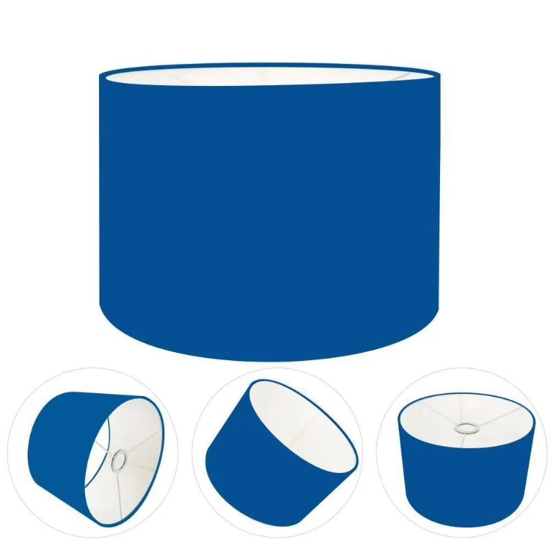 Cúpula Abajur Cilíndrica Cp-7020 ø45x21cm Azul Marinho - Vivare Brasil Iluminação