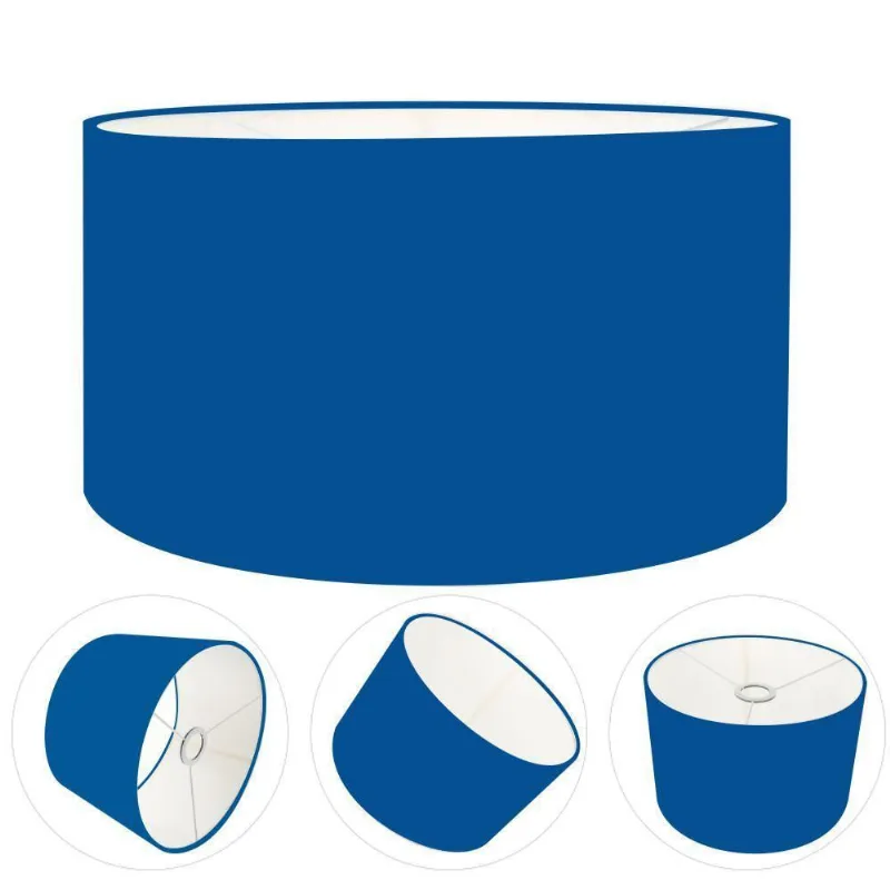Cúpula Abajur Cilíndrica Cp-7024 ø50x25cm Azul Marinho - Vivare Brasil Iluminação