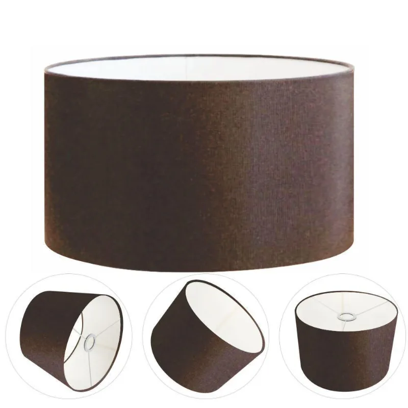 Cúpula Abajur Cilíndrica Cp-7024 ø50x25cm Café - Vivare Brasil Iluminação