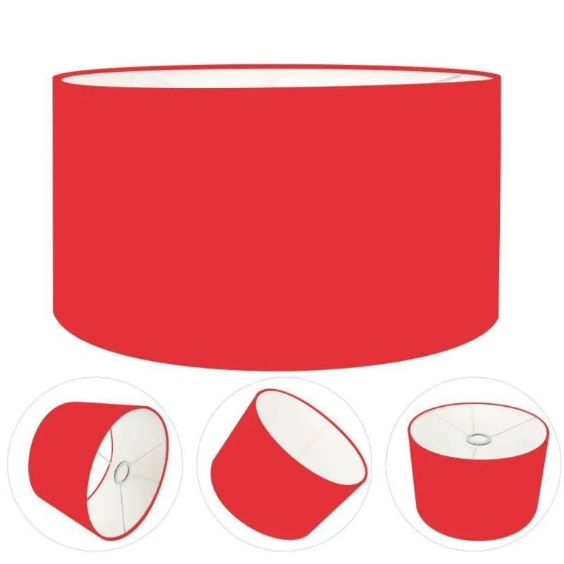 Cúpula Abajur Cilíndrica Cp-7024 ø50x25cm Vermelho - Vivare Brasil Iluminação