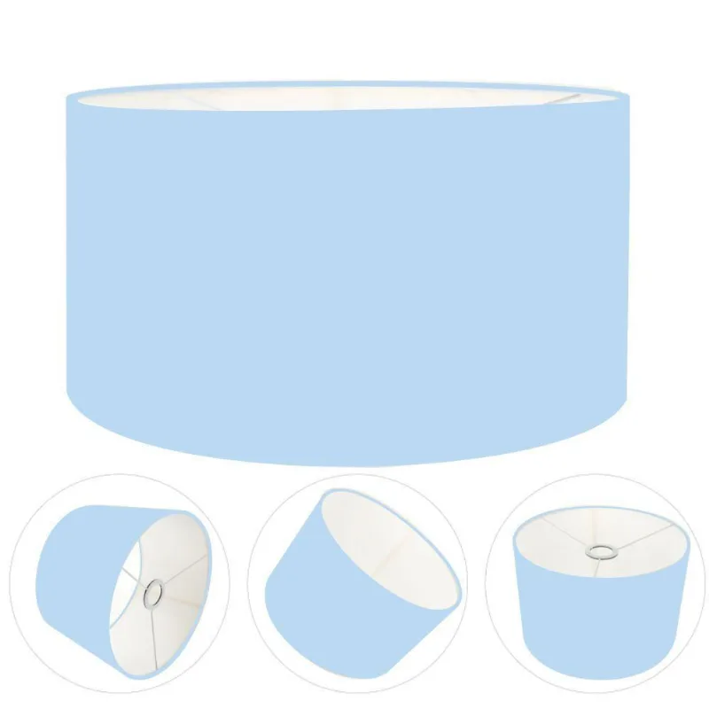 Cúpula Abajur Cilíndrica Cp-7025 ø50x30cm Azul Bebê - Vivare Brasil Iluminação