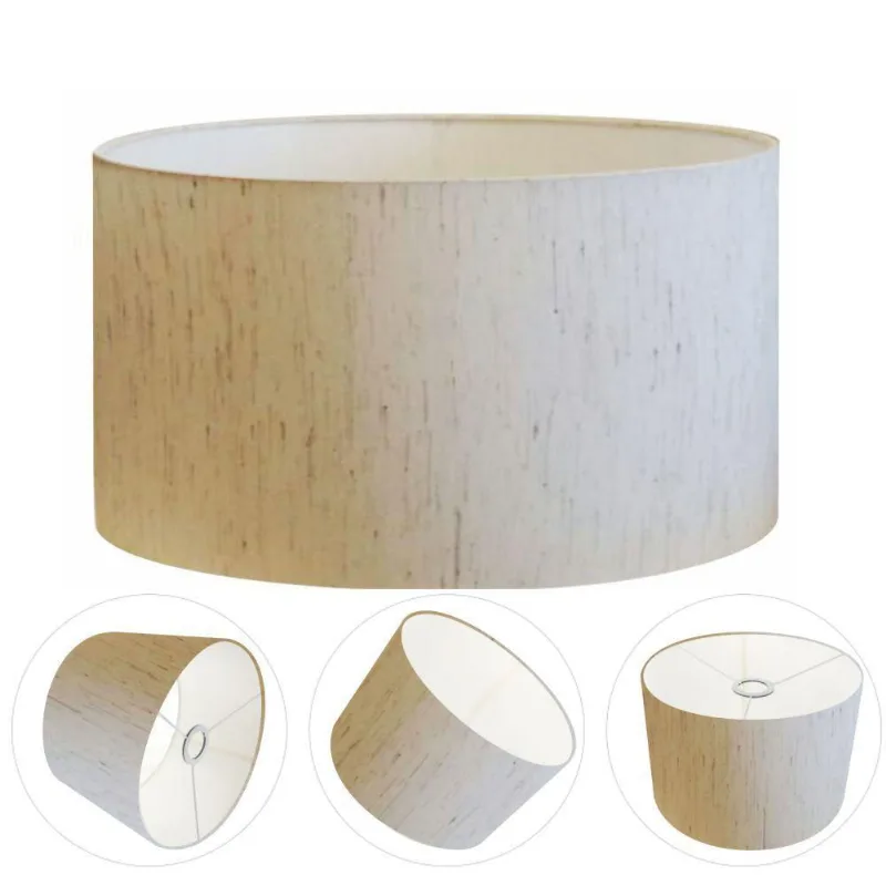Cúpula Abajur Cilíndrica Cp-7025 ø50x30cm Linho Bege - Vivare Brasil Iluminação