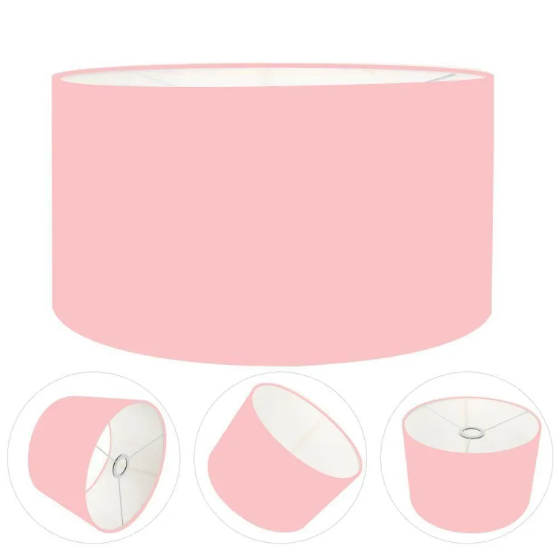 Cúpula Abajur Cilíndrica Cp-7025 ø50x30cm Rosa Bebê - Vivare Brasil Iluminação