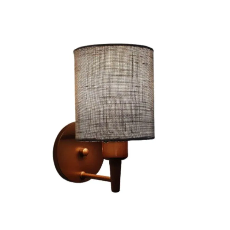 Arandela Cilíndrica Md-2009 Base Cobre Cúpula Em Tecido 14x15cm Cinza - Bivolt - Vivare Brasil Iluminação