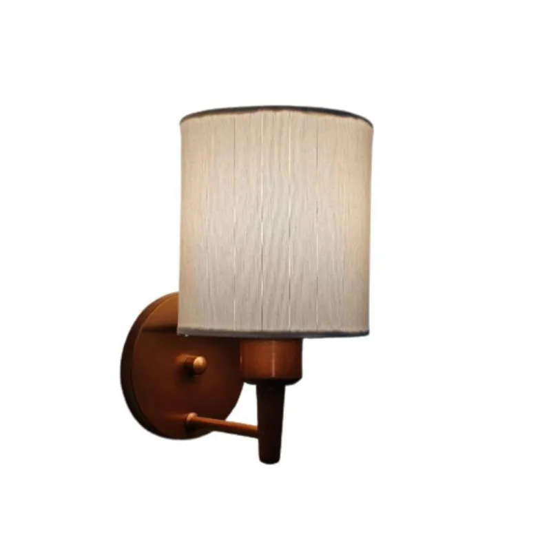 Arandela Cilíndrica Md-2009 Base Cobre Cúpula Em Tecido 14x15cm Branca - Bivolt - Vivare Brasil Iluminação