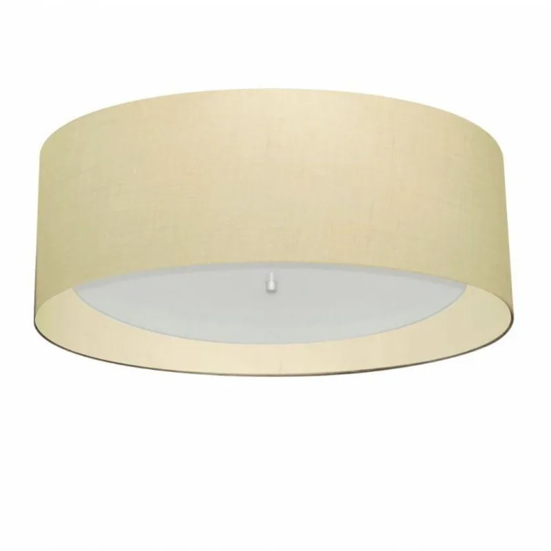 Plafon Para Sala Cilíndrico Sl-3008 Cúpula Cor Algodão Crú Bege - Vivare Brasil Iluminação