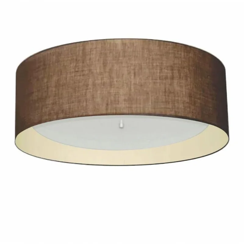 Plafon Para Sala Cilíndrico Sl-3008 Cúpula Cor Café Bege - Vivare Brasil Iluminação