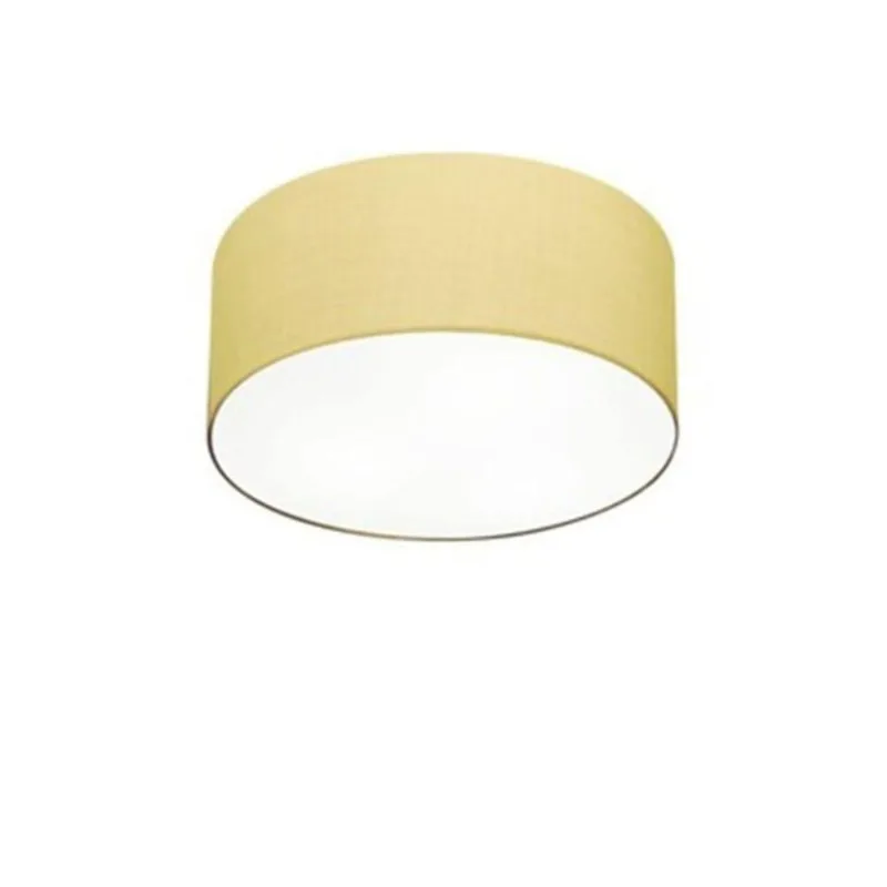 Plafon Para Sala Cilíndrico Sl-3010 Cúpula Cor Algodão Crú - Vivare Brasil Iluminação