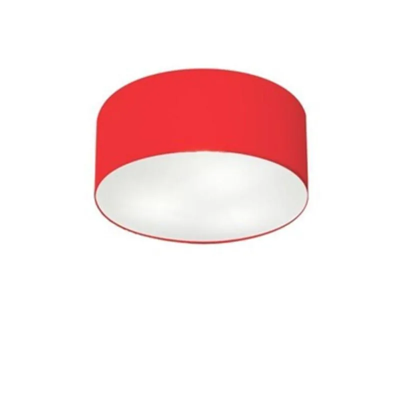 Plafon Para Sala Cilíndrico Sl-3010 Cúpula Cor Vermelho - Vivare Brasil Iluminação