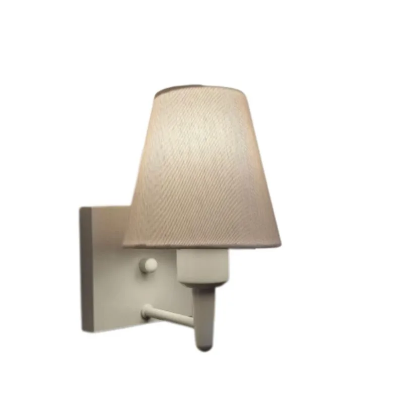 Arandela Quadrada Md-2034 Branco Cúpula Em Tecido Cone Branco - Bivolt - Vivare Brasil Iluminação