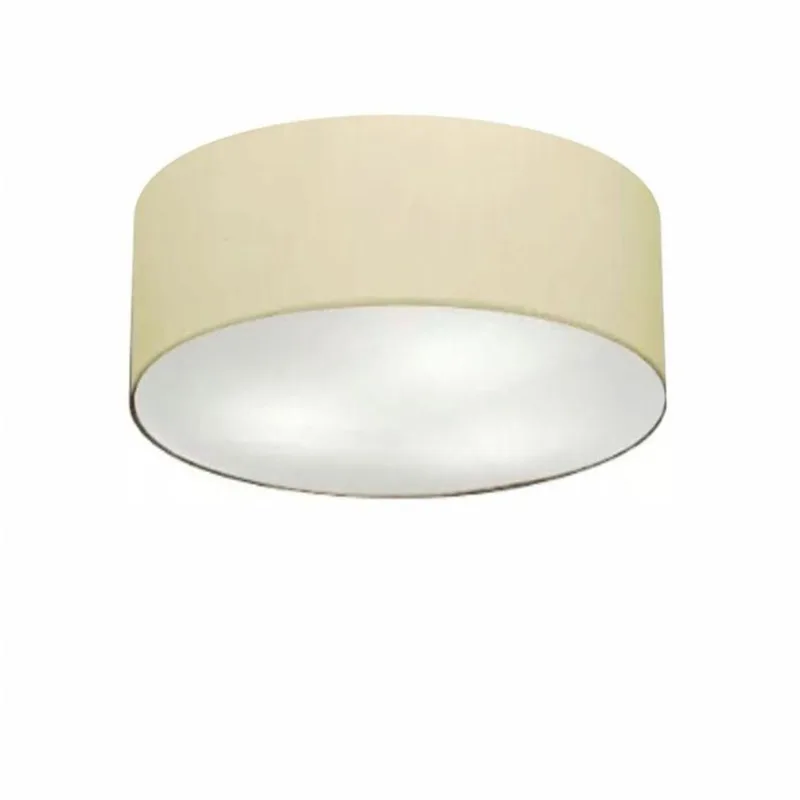 Plafon De Sobrepor Cilíndrico Sp-3005 Cúpula Cor Algodão Crú - Vivare Brasil Iluminação