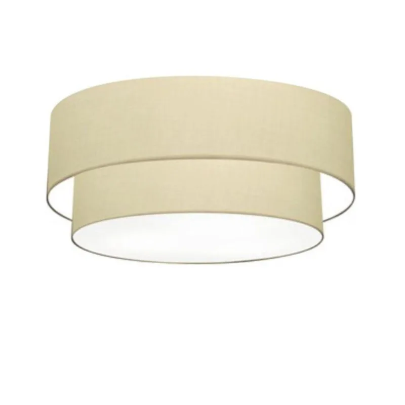 Plafon De Sobrepor Cilíndrico Sp-3024 Cúpula Cor Algodão Crú - Vivare Brasil Iluminação