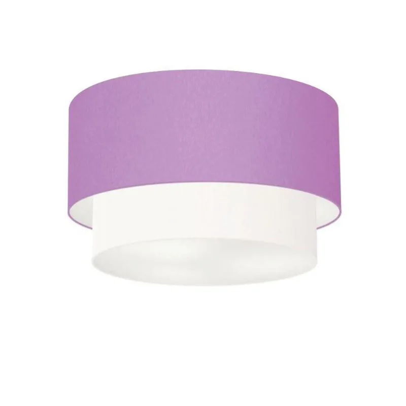 Plafon De Sobrepor Cilíndrico Sp-3045 Cúpula Cor Lilás Branco - Vivare Brasil Iluminação