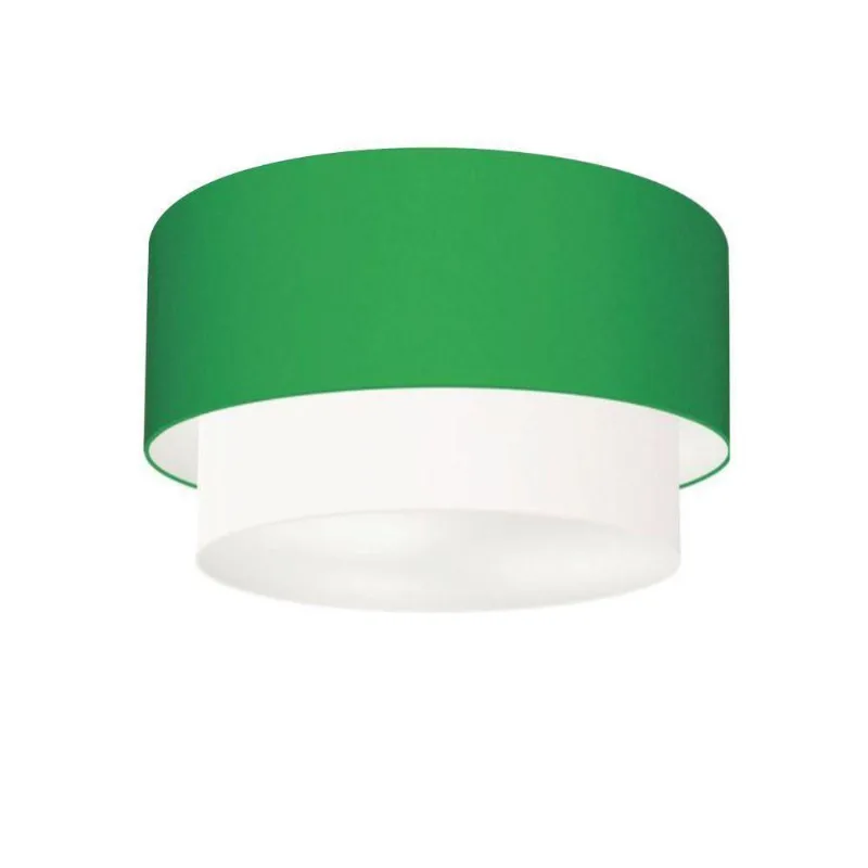 Plafon De Sobrepor Cilíndrico Sp-3045 Cúpula Cor Verde Folha Branco - Vivare Brasil Iluminação