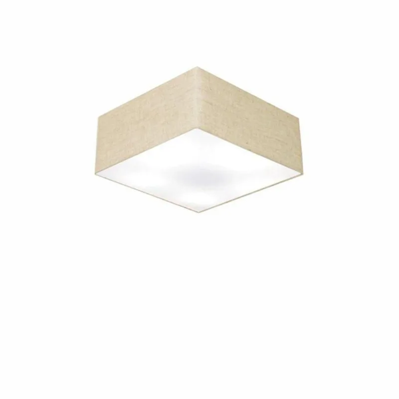 Plafon Para Banheiro Quadrado Sb-3000 Cúpula Cor Rústico Bege - Vivare Brasil Iluminação