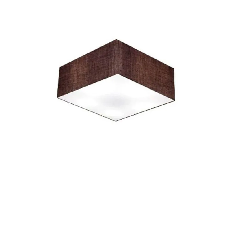 Plafon Para Banheiro Quadrado Sb-3000 Cúpula Cor Café - Vivare Brasil Iluminação