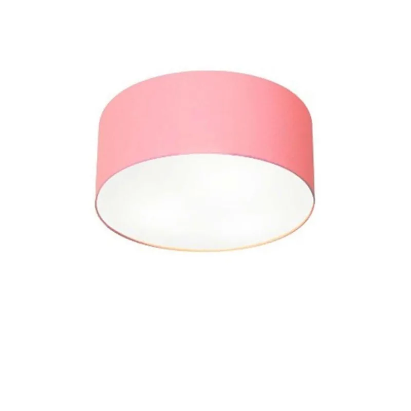 Plafon Para Banheiro Cilíndrico Sb-3010 Cúpula Cor Rosa Bebê - Vivare Brasil Iluminação