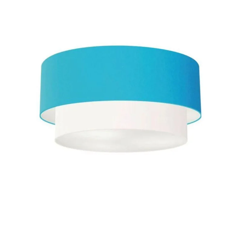 Plafon Para Banheiro Cilíndrico Sb-3017 Cúpula Cor Azul Turquesa Branco - Vivare Brasil Iluminação