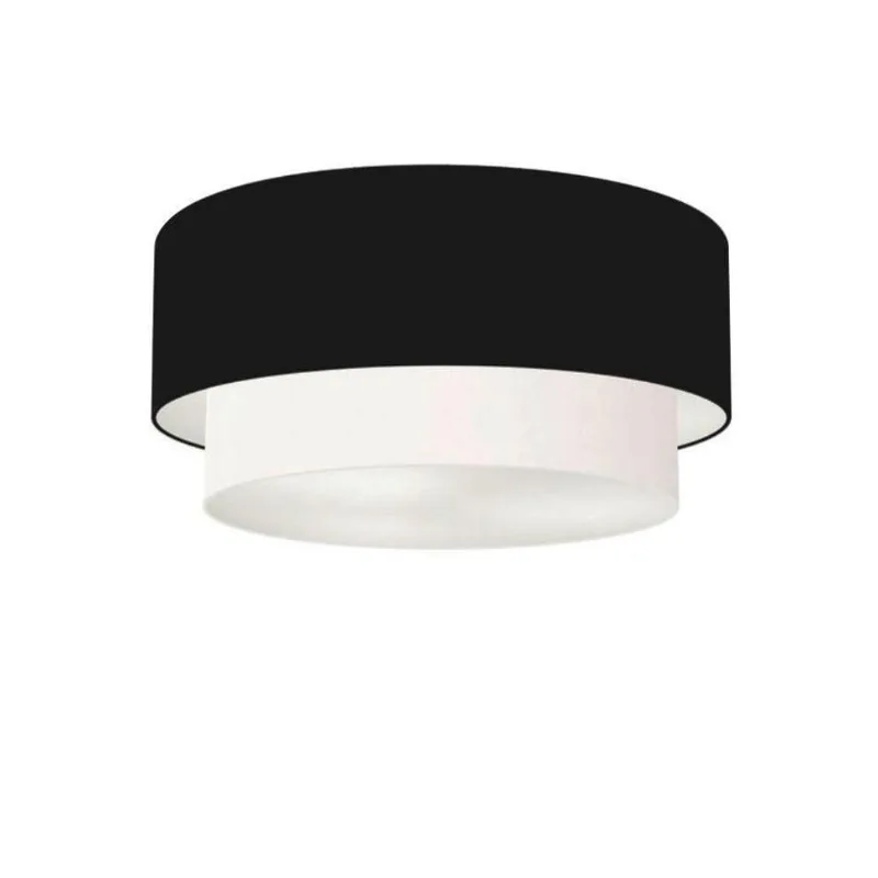 Plafon Para Banheiro Cilíndrico Sb-3017 Cúpula Cor Preto Branco - Vivare Brasil Iluminação
