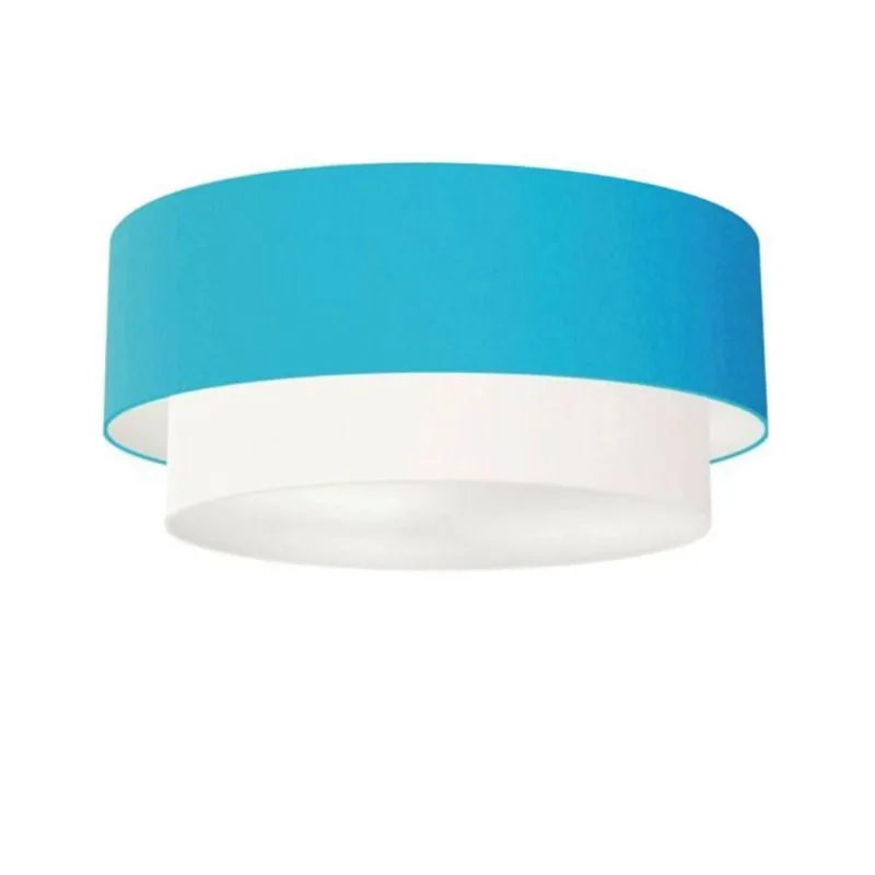 Plafon Para Banheiro Cilíndrico Sb-3024 Cúpula Cor Azul Turquesa Branco - Vivare Brasil Iluminação