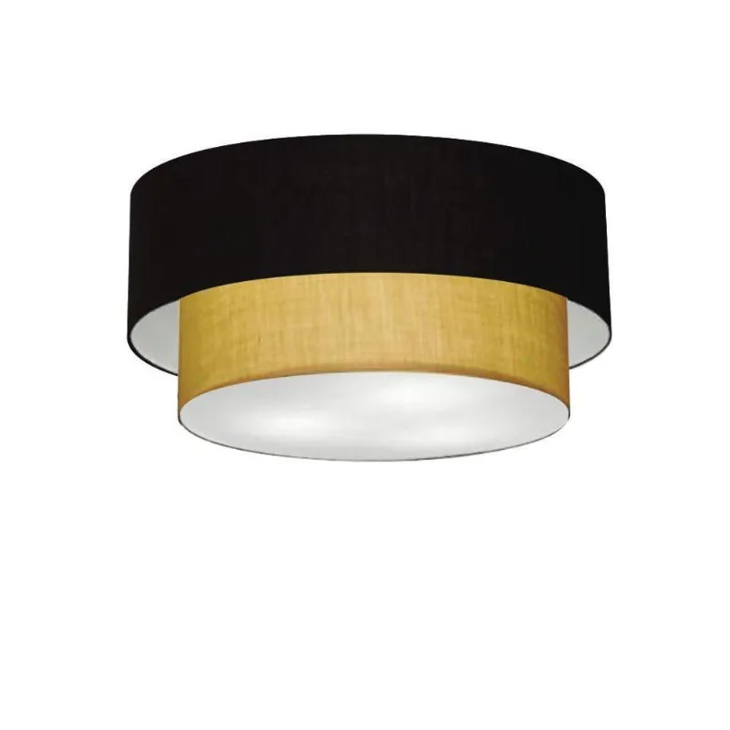 Plafon Para Banheiro Cilíndrico Sb-3062 Cúpula Cor Preto Palha - Vivare Brasil Iluminação