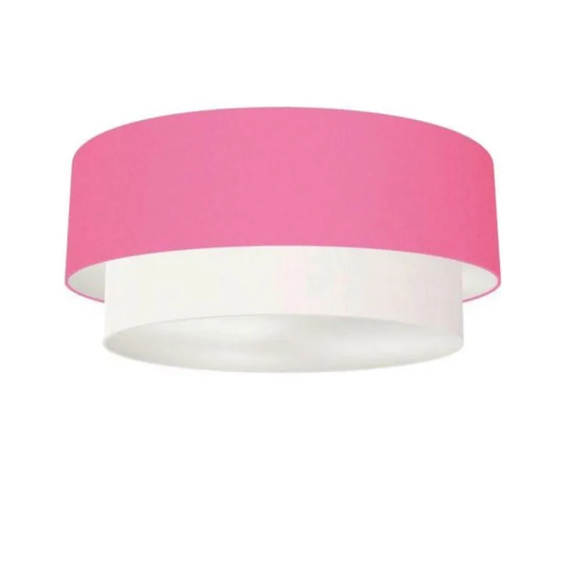 Plafon Para Banheiro Cilíndrico Sb-3063 Cúpula Cor Rosa Bebê Branco - Vivare Brasil Iluminação