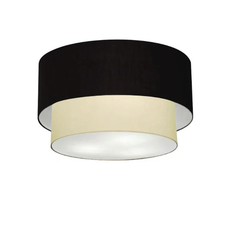 Plafon Para Banheiro Cilíndrico Sb-3045 Cúpula Cor Preto Bege - Vivare Brasil Iluminação