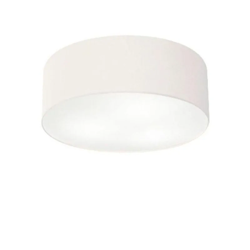 Plafon Para Quarto Cilíndrico Sq-3005 Cúpula Cor Branco - Vivare Brasil Iluminação