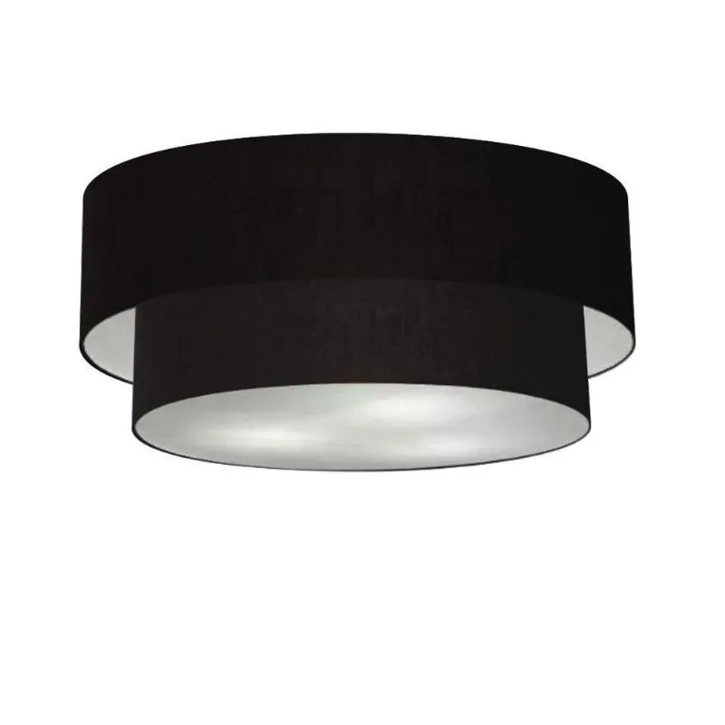 Plafon Para Quarto Cilíndrico Sq-3021 Cúpula Cor Preto - Vivare Brasil Iluminação