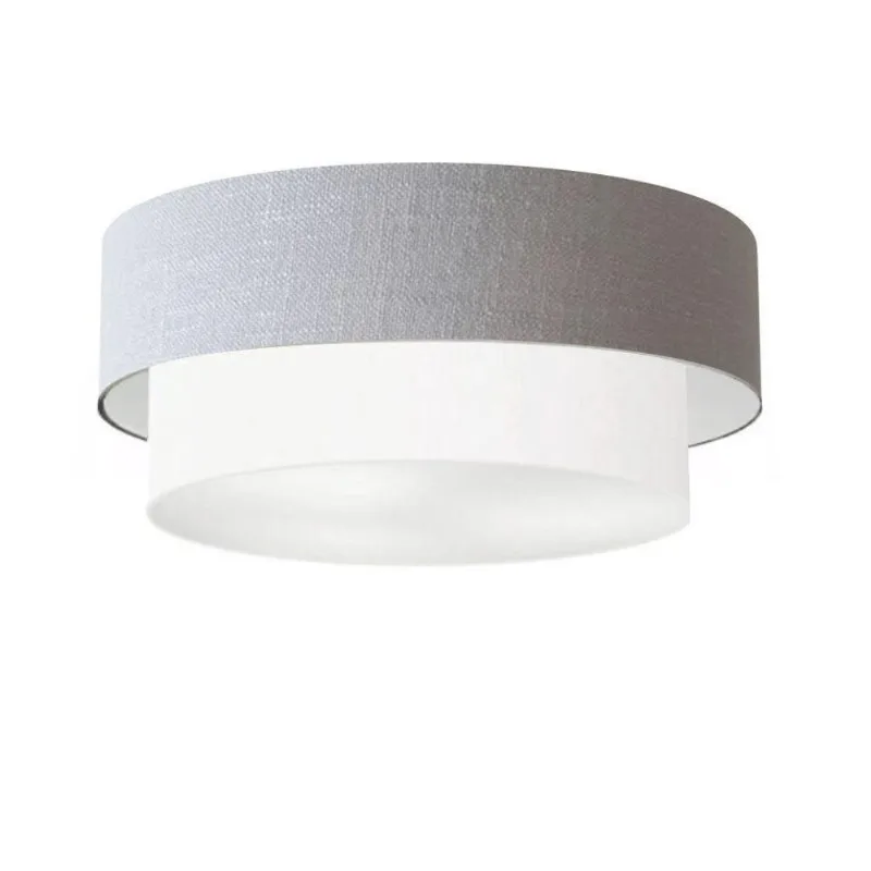 Plafon Para Quarto Cilíndrico Sq-3065 Cúpula Cor Rústico Cinza Branco - Vivare Brasil Iluminação
